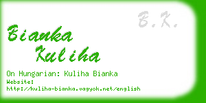 bianka kuliha business card